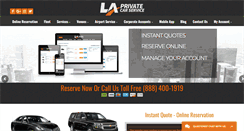 Desktop Screenshot of laprivatecarservice.com